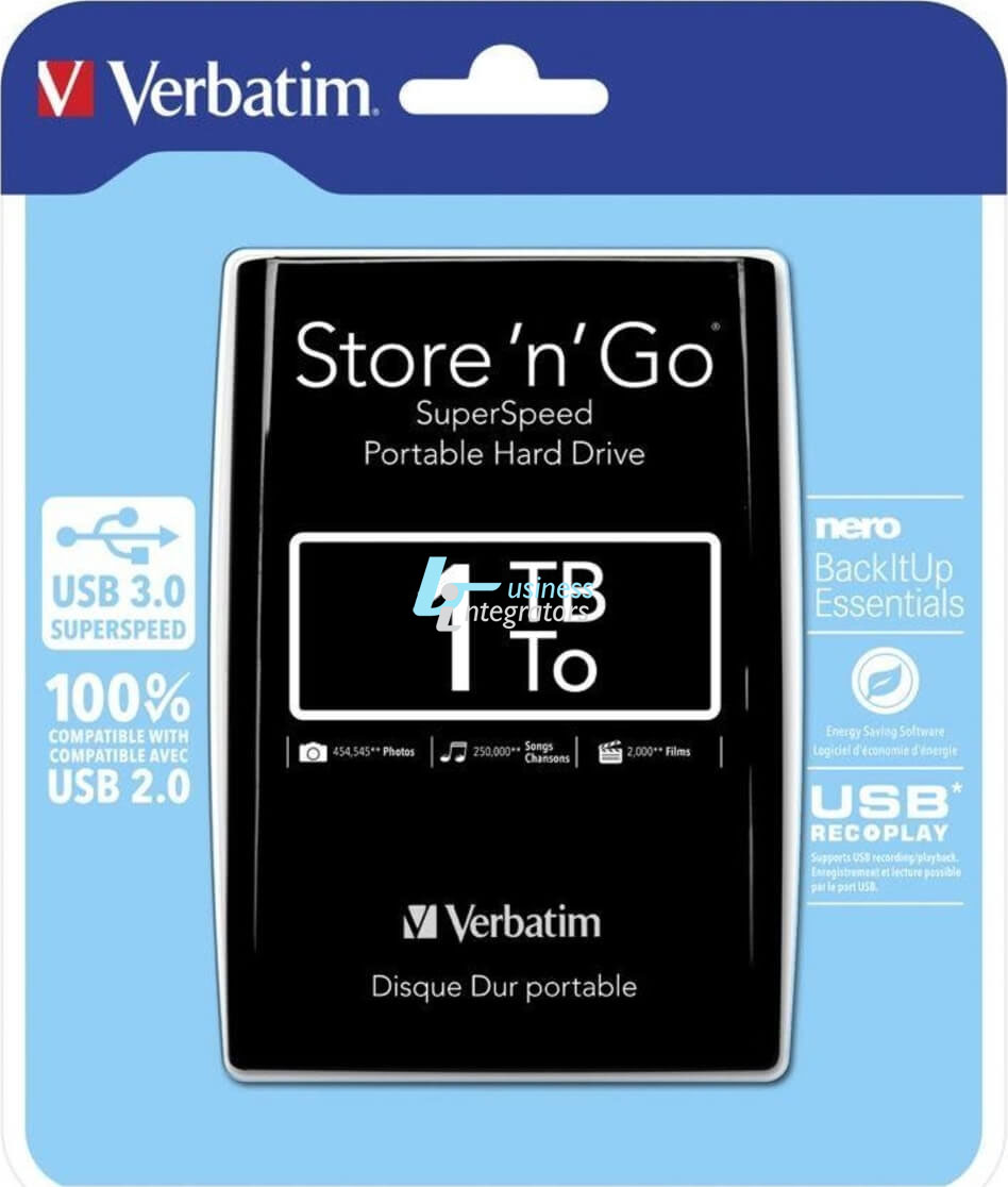 Εξωτερικός Σκληρός Δίσκος Verbatim Store n Go 1TB Black 2.5" USB 3.0 (53023)