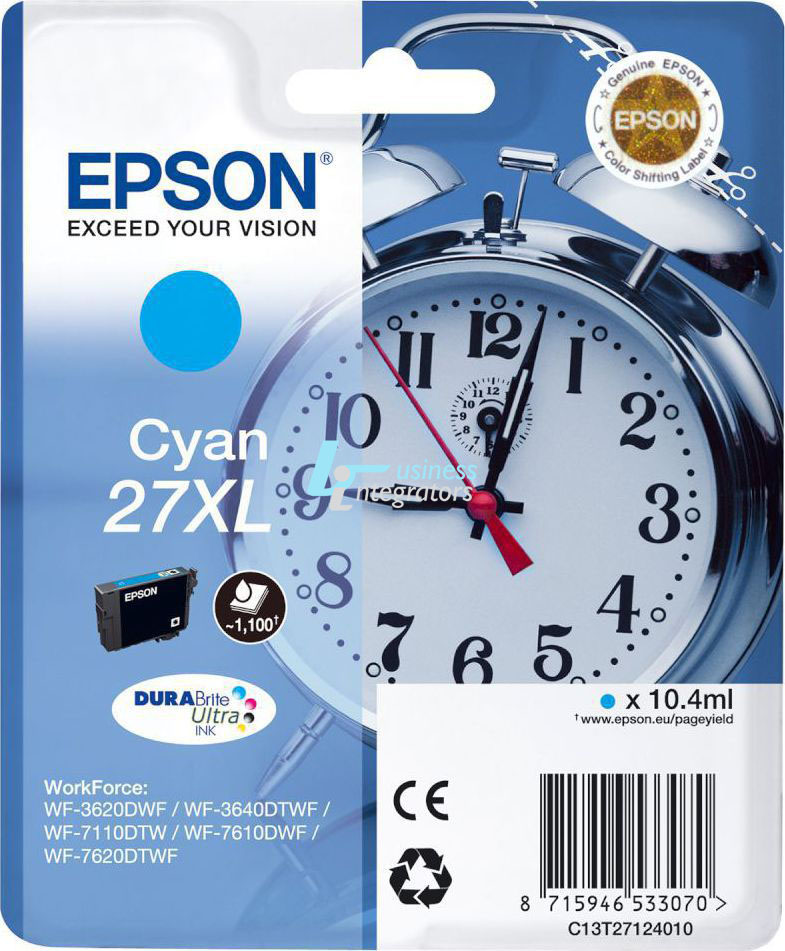 Μελάνι Epson 27XL Cyan T2712 10,6ml (C13T27124012)