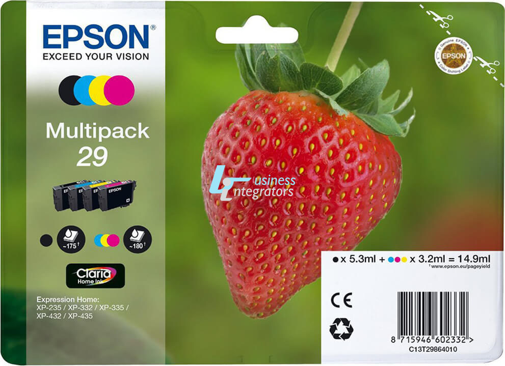 Μελάνι Epson 29 Multipack 4-color T2986 1x5.3 & 3x3.2ml (C13T29864012)