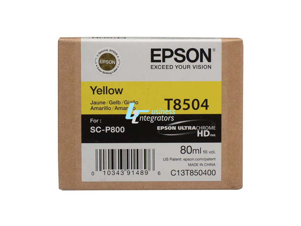 Μελάνι Epson Yellow T8504 Pigment 80ml (C13T850400)