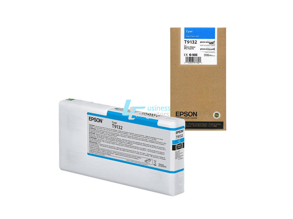 Μελάνι Epson Cyan T9132 Pigment 200ml (C13T913200)