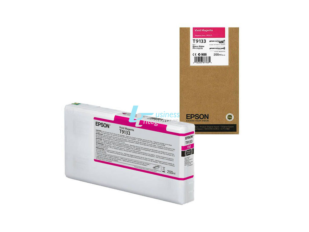 Μελάνι Epson Vivid Magenta T9133 Pigment 200ml (C13T913300)