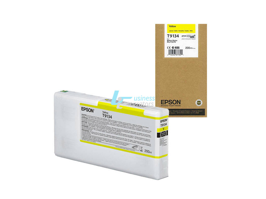 Μελάνι Epson Yellow T9134 Pigment 200ml (C13T913400)