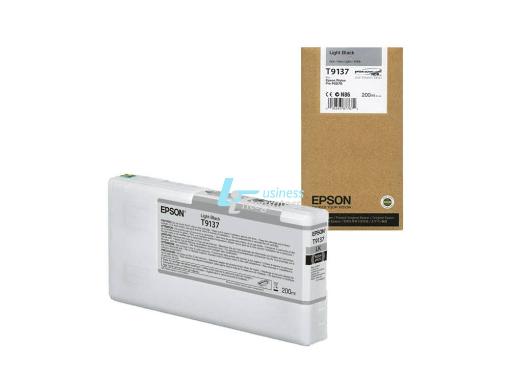 Μελάνι Epson Light Black T9137 Pigment 200ml (C13T913700)