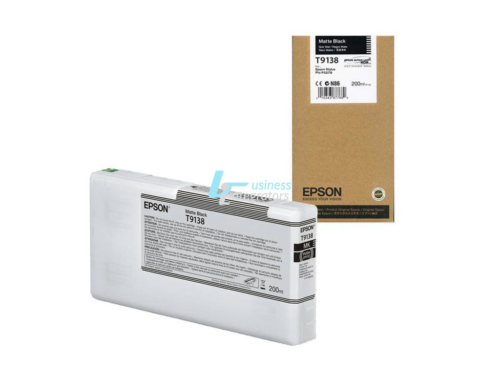 Μελάνι Epson Matte Black T9138 Pigment 200ml (C13T913800)