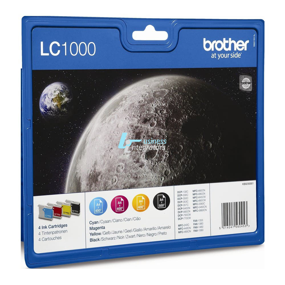 Μελάνι Brother LC-1000VALBP Black/Cyan/Magenta/Yellow 1700 pgs (LC1000VALBP)