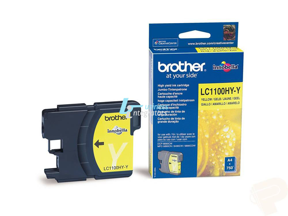 Μελάνι Brother LC-1100HYY Yellow 750 pgs (LC1100HYY)