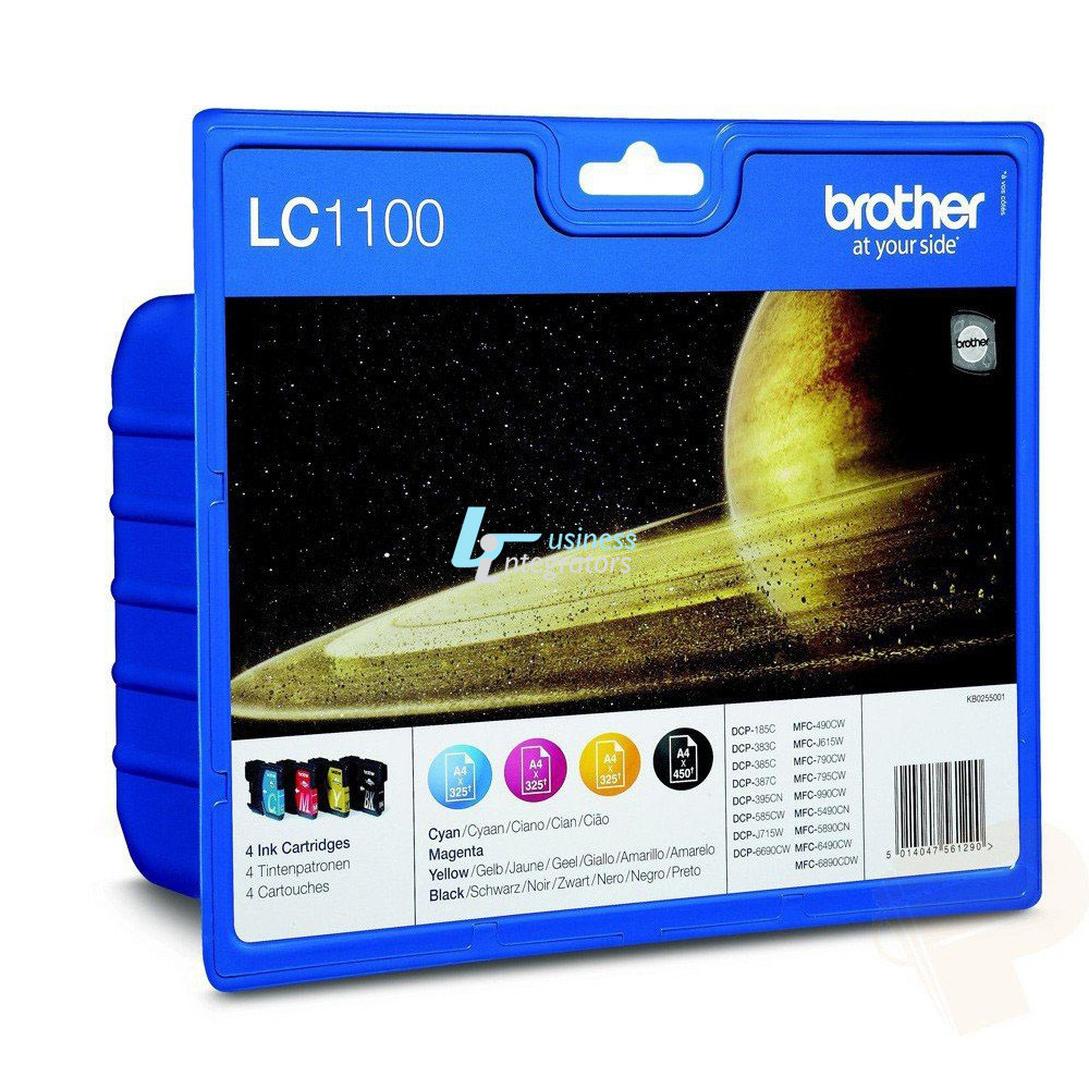 Μελάνι Brother LC-1100VALBP Black/Cyan/Magenta/Yellow 1700 pgs (LC1100VALBP)