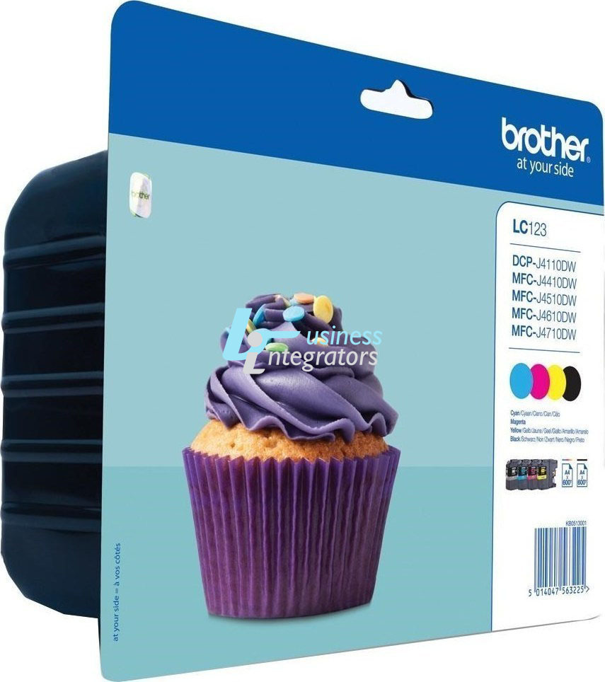 Μελάνι Brother LC-123VALBP Black/Cyan/Magenta/Yellow 2400 pgs (LC123VALBP)