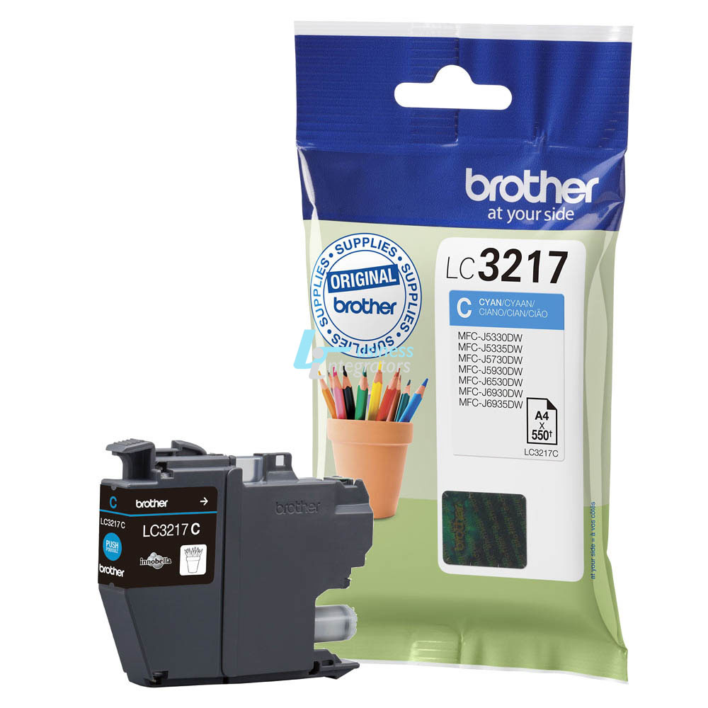 Μελάνι Brother LC-3217C Cyan 550 pgs (LC3217C)