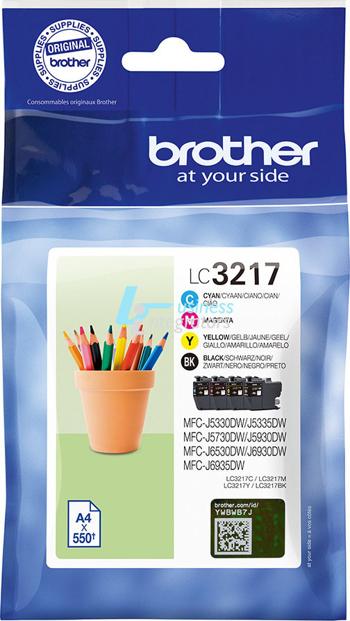 Μελάνι Brother LC-3217VAL Black/Cyan/Magenta/Yellow 2200 pgs (LC3217VAL)