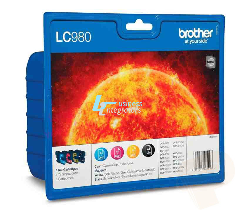 Μελάνι Brother LC-980VALBP Black/Cyan/Magenta/Yellow 1080 pgs (LC980VALBP)