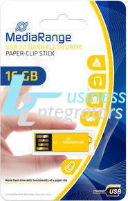 USB Flash Drive MediaRange MR976 16GB Yellow USB 2.0 (MR976)