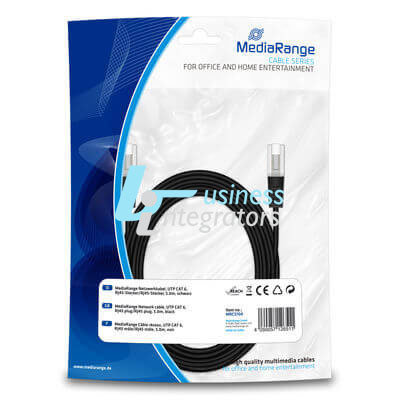 Καλώδιο Δικτύου MediaRange Network UTP CAT 6 RJ45/RJ45 5m Black (MRCS104)
