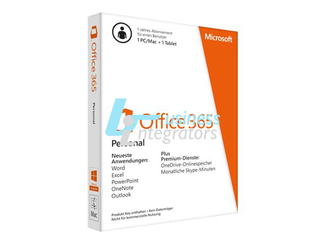 Microsoft 365 Personal 32-bit/x64 All Languages Subscription Online Product Key License 1 License Eurozone Download Click to Run NR 1 Year (QQ2-00012)