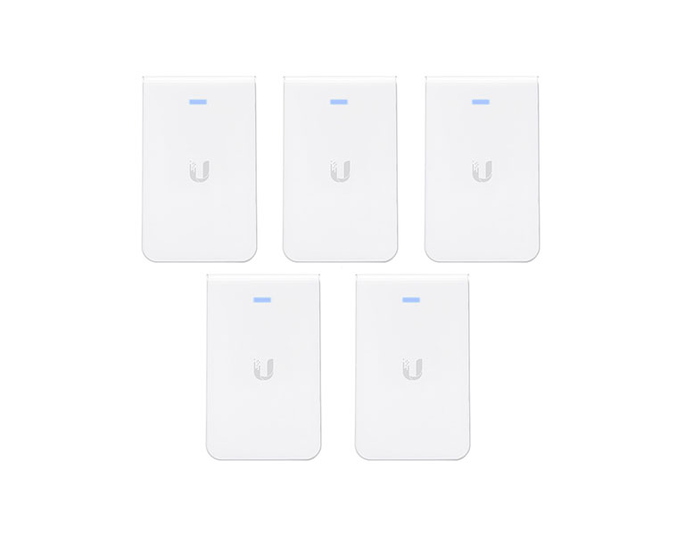 Access Point Ubiquiti UniFi Indoor 2.4GHz 300Mbps & 5GHz 867 Mbps, 3xGLAN, 1x PoE out, 802.11ac, Dual-Band 2x2, 5 pack (UAP-AC-IW-5)