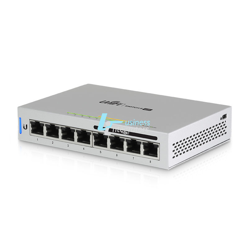 Switch Ubiquiti Unifi 8 port Gigabit, 4 x PoE, 60 watt - 802.3af/at PoE (US-8-60W)