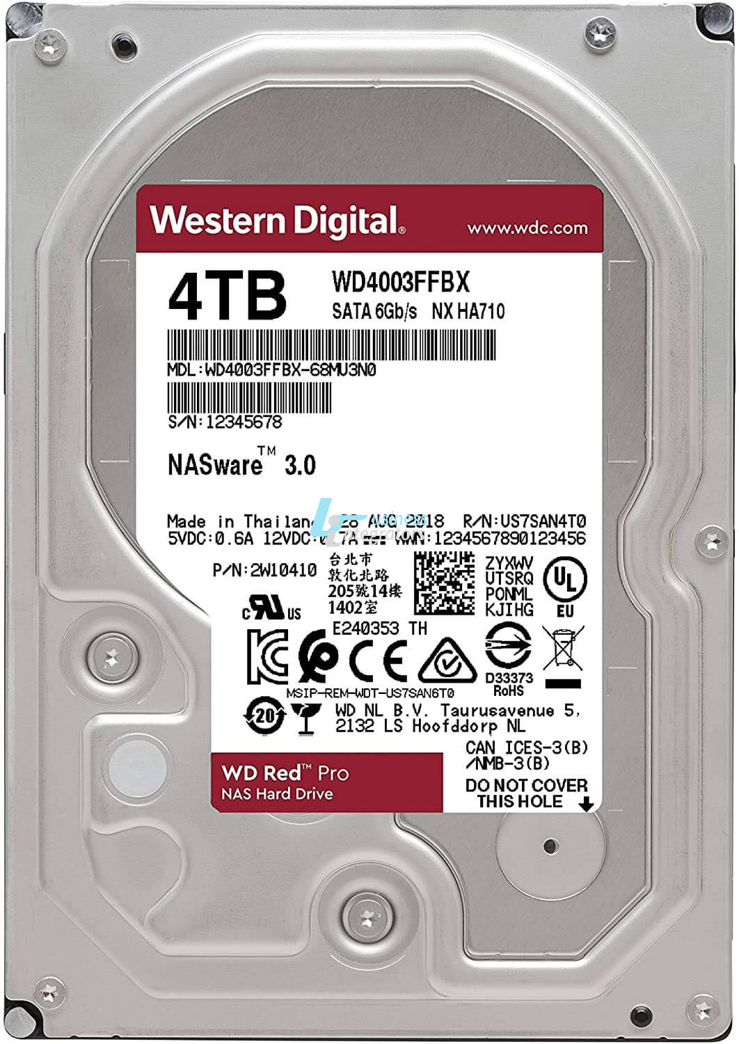 HDD Western Digital Red Pro NAS 4TB 3.5" SATA III (WD4003FFBX)