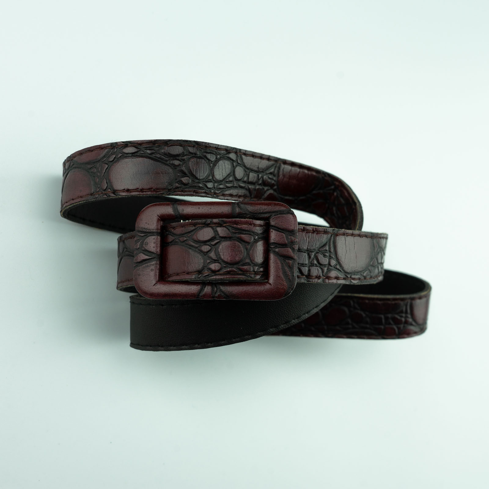 Snake Buckle Faux-Leather Belt Mamba Debossed Belt With Snake Buckle | Disturbia - Shop  main image 4